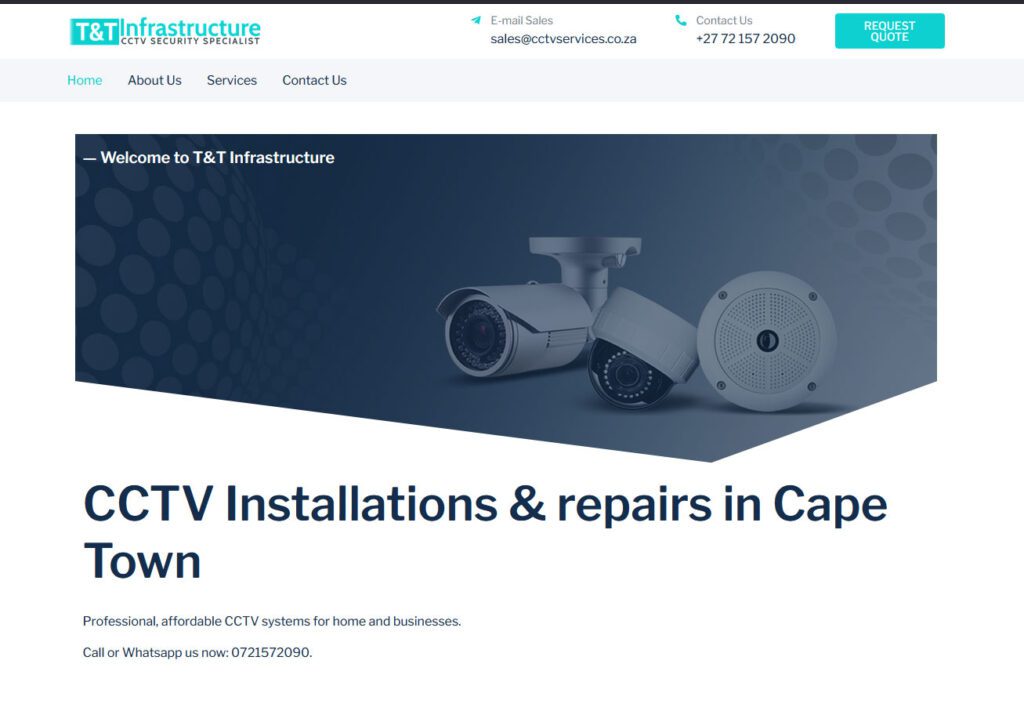 cctv services website design Cape Town
