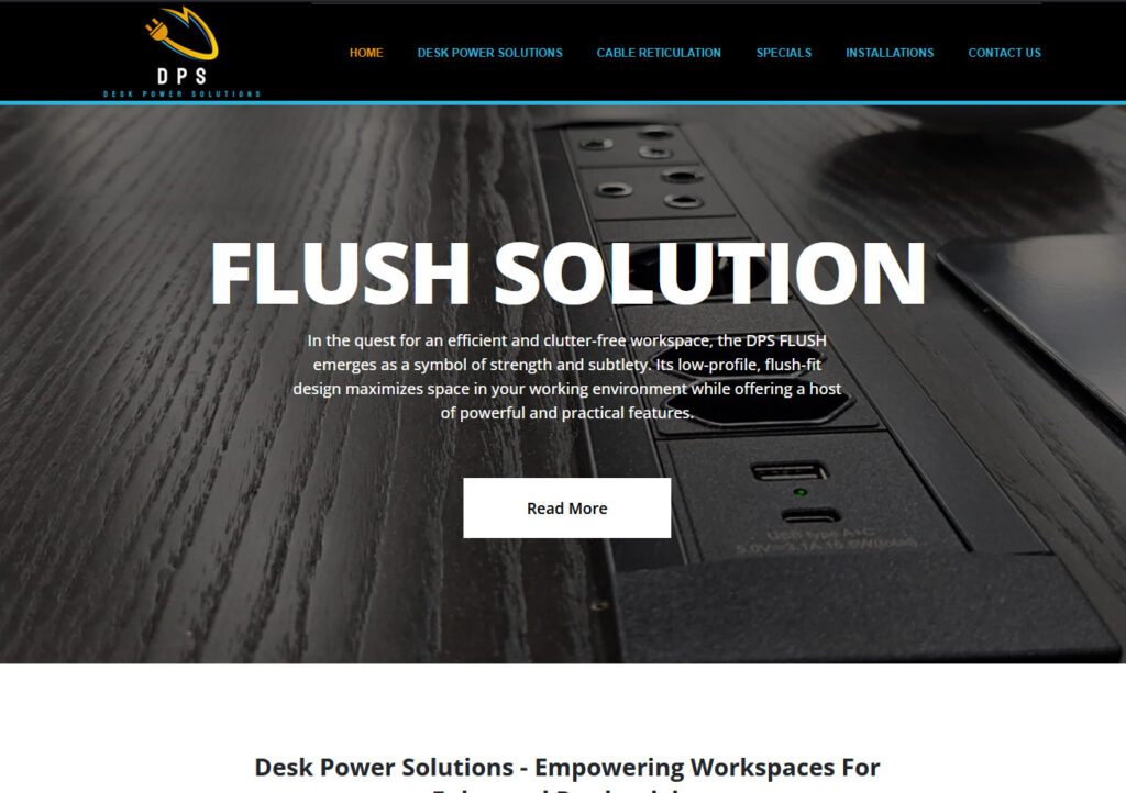 desk power outlets website design in Somerset West