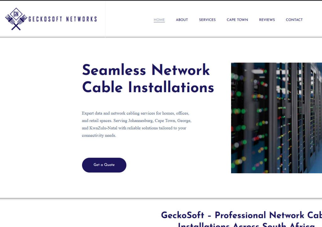 installation company website design Gordons Bay